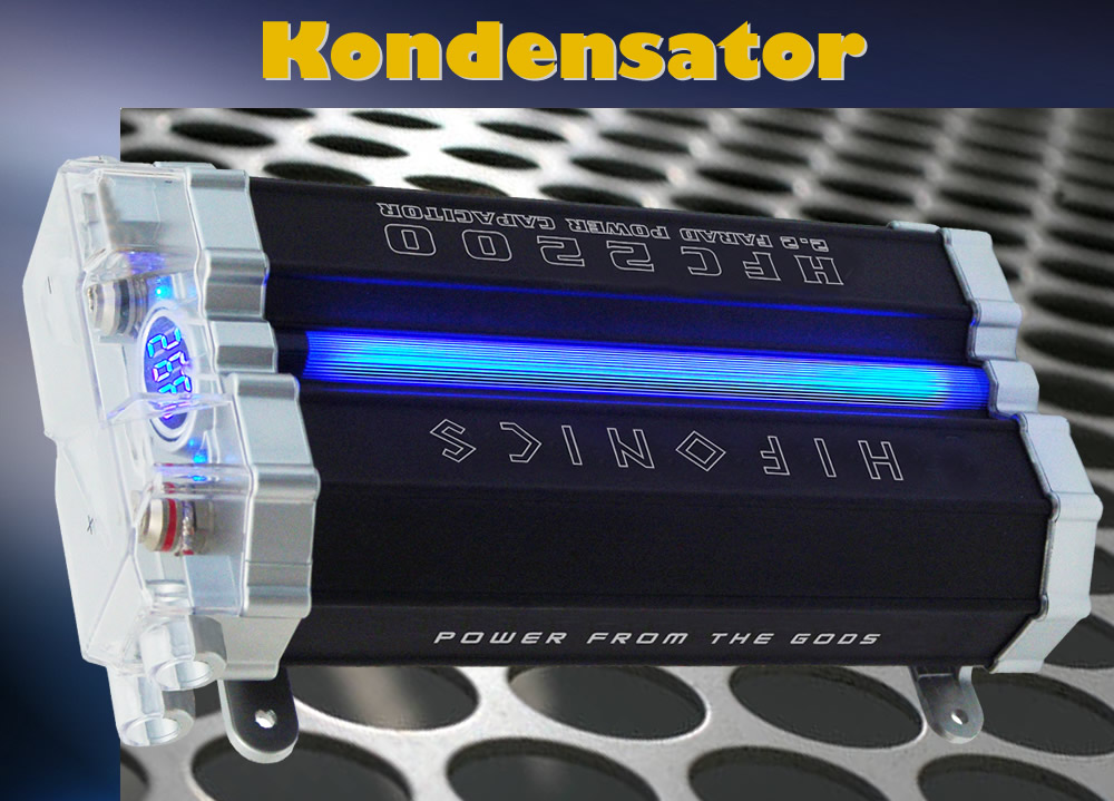 HIFONICS HFC-1000 1 Farad Powercap mit Remote Auto Kondensator 1F PKW KFZ EUR 52,90 - DE